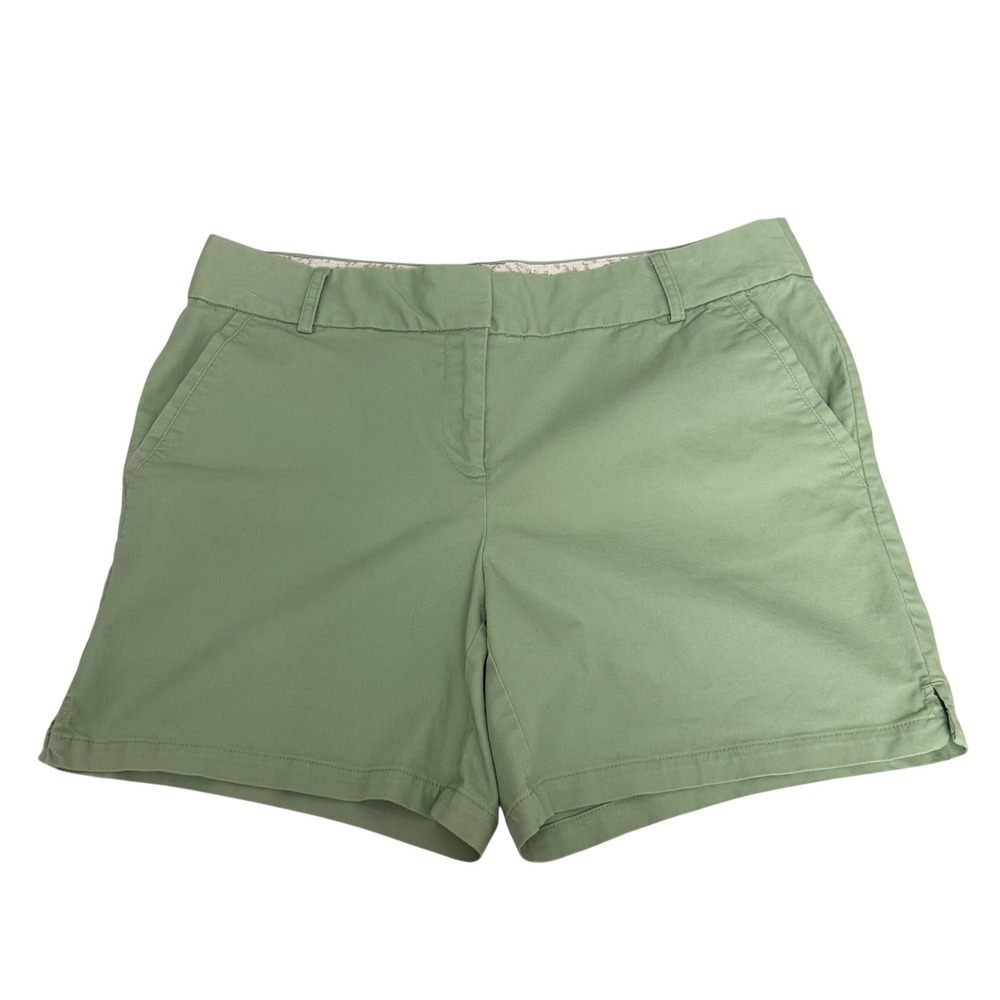 LOFT The Riviera Short Womens Size 10 Green Chino Stretch Cotton Casual Shorts